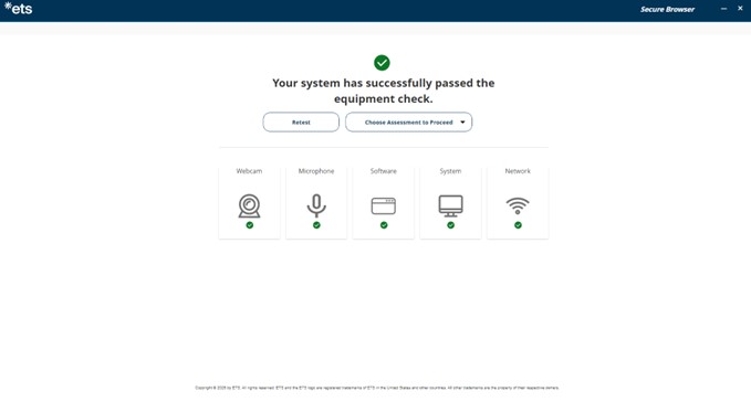 Passe na verificação de equipamento