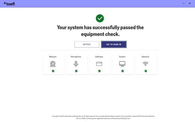 Passe na verificação de equipamento