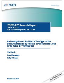 Leia mais sobre uma investigação sobre o efeito do tipo de tarefa no discurso produzido por alunos em vários níveis de pontuação no teste de escrita TOEFL iBT
