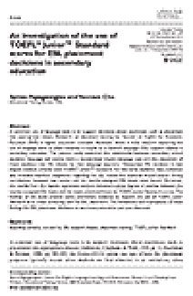 Leia mais sobre uma investigação sobre a utilização das pontuações do TOEFL Junior Standard para decisões de colocação em ESL no ensino secundário