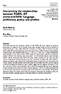 Leia mais sobre como interpretar a relação entre as pontuações do TOEFL iBT e a média: proficiência linguística, políticas e perfis