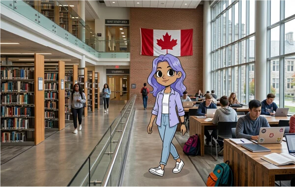 Imagem animada com uma bandeira do Canadá
