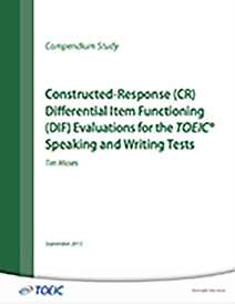 leia mais sobre as Avaliações de Funcionamento Diferencial de Itens (DIF) em Resposta Construída (CR) para os Testes de Fala e Escrita do TOEIC